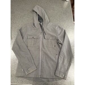 QOR Grey Hooded 3XDRY Men's Full Zip Jacket Medium‎